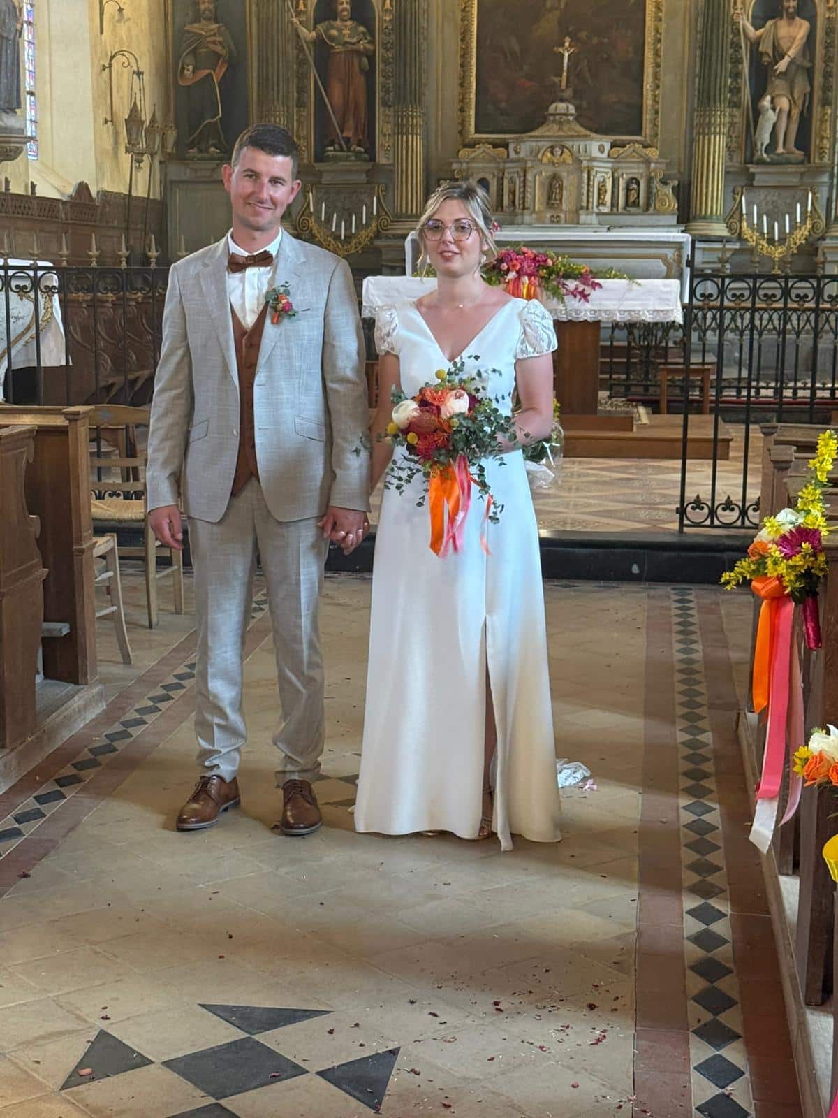les mariés Laurie et Paul